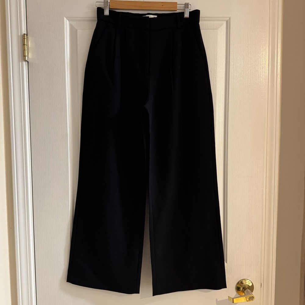 Abercrombie & Fitch Black Ultra Wide-Leg Trousers 28 6 Short